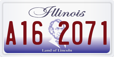 IL license plate A162071