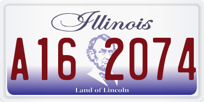 IL license plate A162074