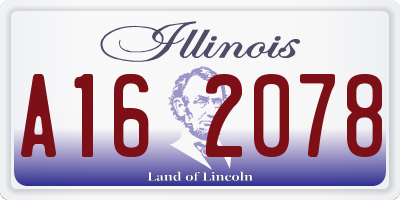IL license plate A162078