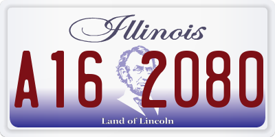 IL license plate A162080