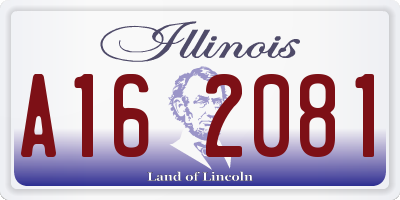 IL license plate A162081