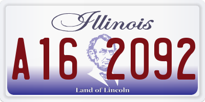 IL license plate A162092