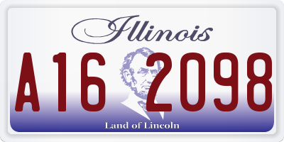 IL license plate A162098