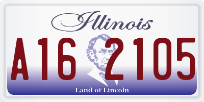 IL license plate A162105