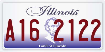IL license plate A162122