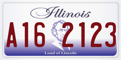 IL license plate A162123