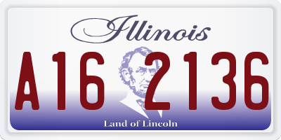IL license plate A162136