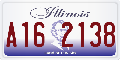IL license plate A162138