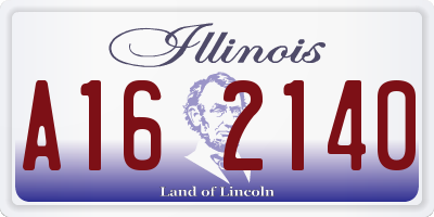 IL license plate A162140
