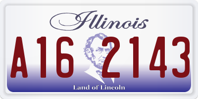 IL license plate A162143
