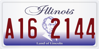 IL license plate A162144