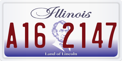 IL license plate A162147