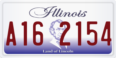 IL license plate A162154