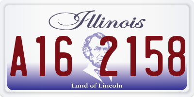 IL license plate A162158