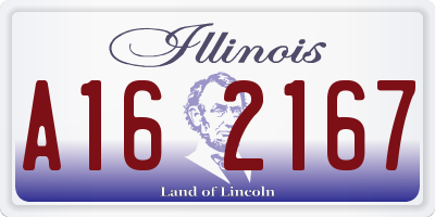IL license plate A162167