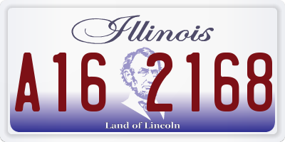 IL license plate A162168