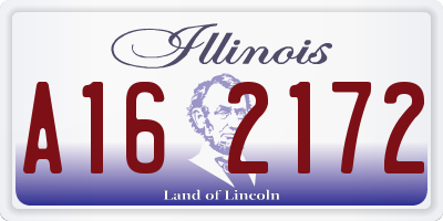 IL license plate A162172