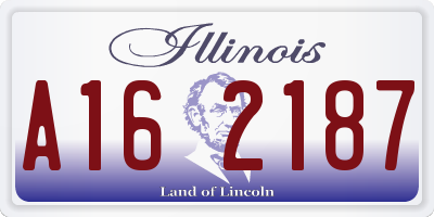 IL license plate A162187