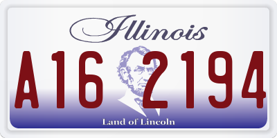 IL license plate A162194