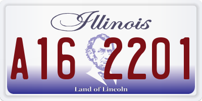 IL license plate A162201