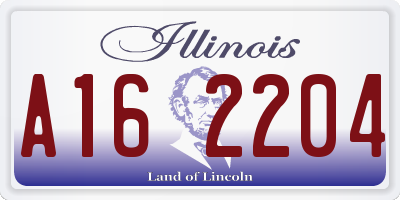 IL license plate A162204