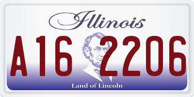 IL license plate A162206