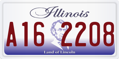 IL license plate A162208