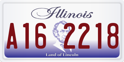 IL license plate A162218