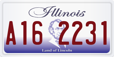 IL license plate A162231