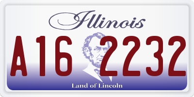 IL license plate A162232