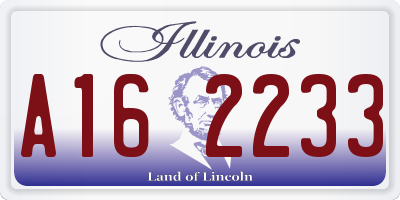 IL license plate A162233