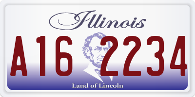 IL license plate A162234