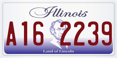 IL license plate A162239