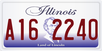 IL license plate A162240