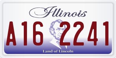 IL license plate A162241