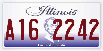 IL license plate A162242