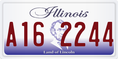 IL license plate A162244