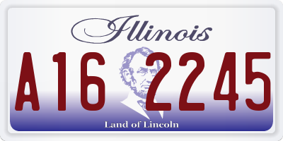 IL license plate A162245