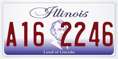 IL license plate A162246