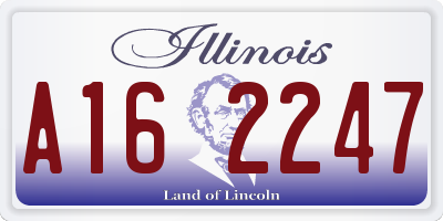 IL license plate A162247