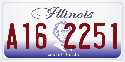 IL license plate A162251