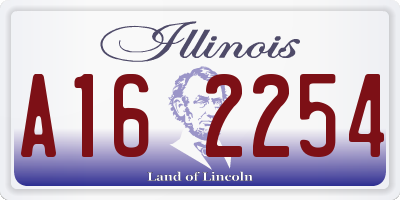 IL license plate A162254