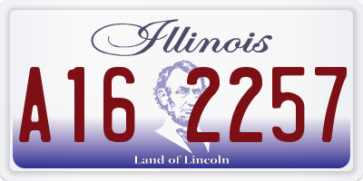 IL license plate A162257