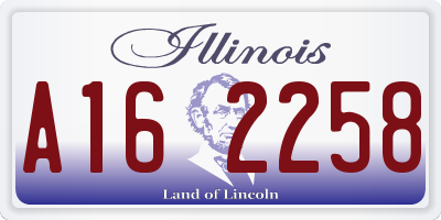 IL license plate A162258
