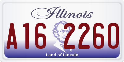 IL license plate A162260
