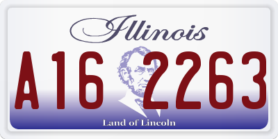 IL license plate A162263