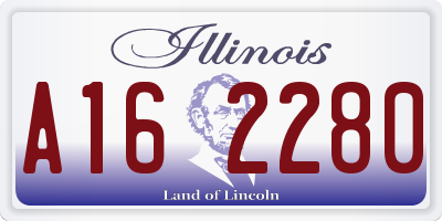 IL license plate A162280