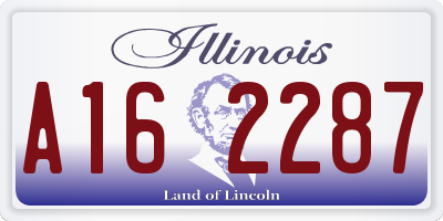 IL license plate A162287