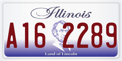 IL license plate A162289