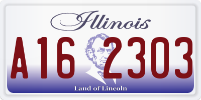 IL license plate A162303